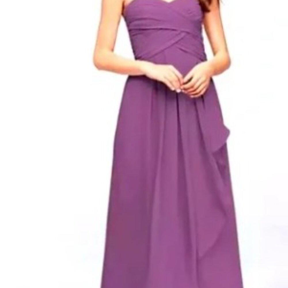 Plum Purple strapless bridesmaid Dress size 2